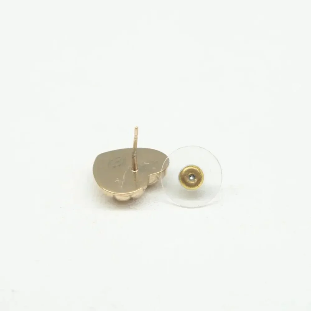 100% Authentic Chanel CC Gold-Tone Metal Earrings 701-092924